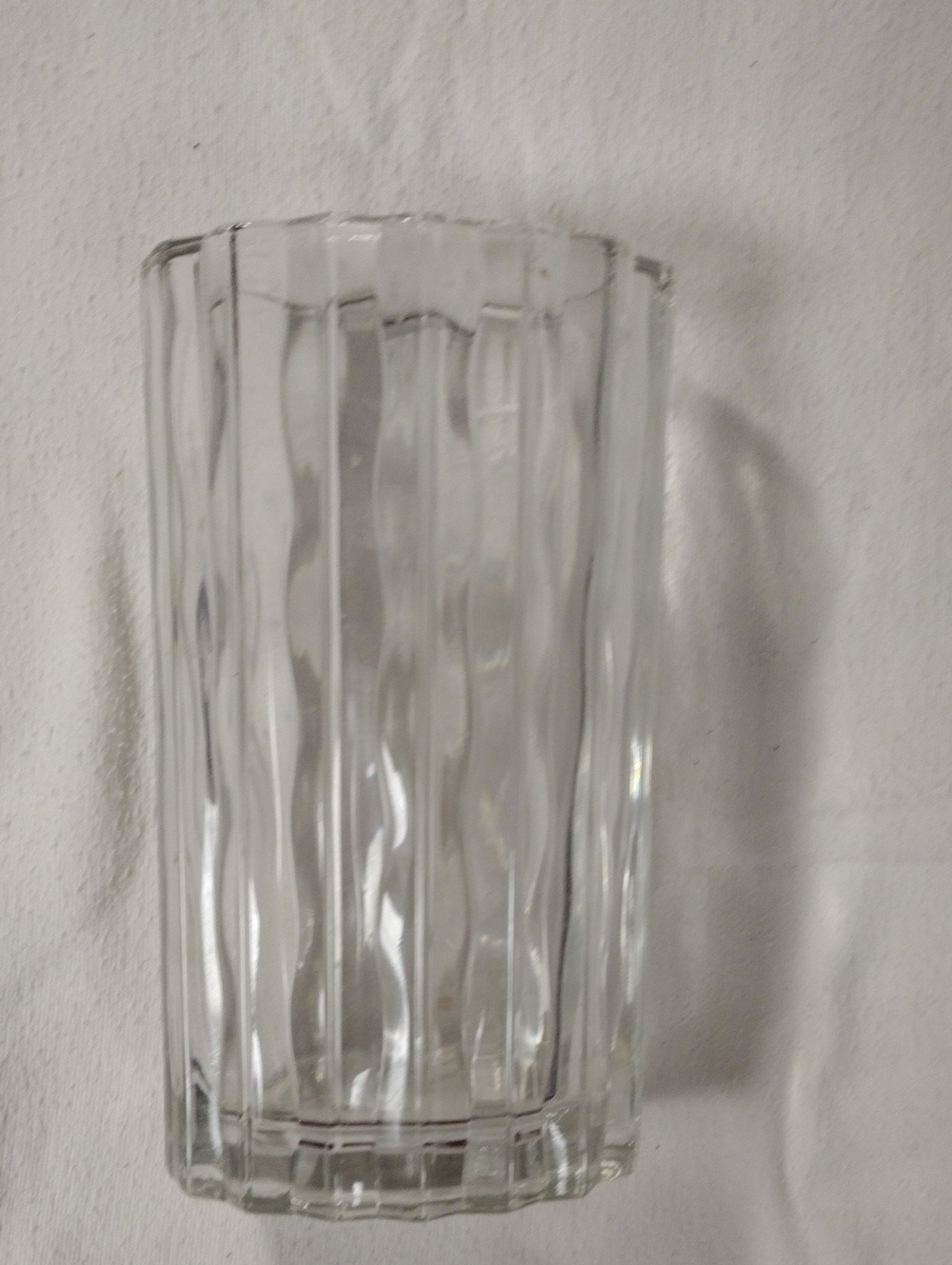 Clear Textured Glass Vase - Home Accents 8.5" height like new